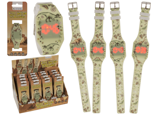 Kids watch, dinosaur, with LED display,