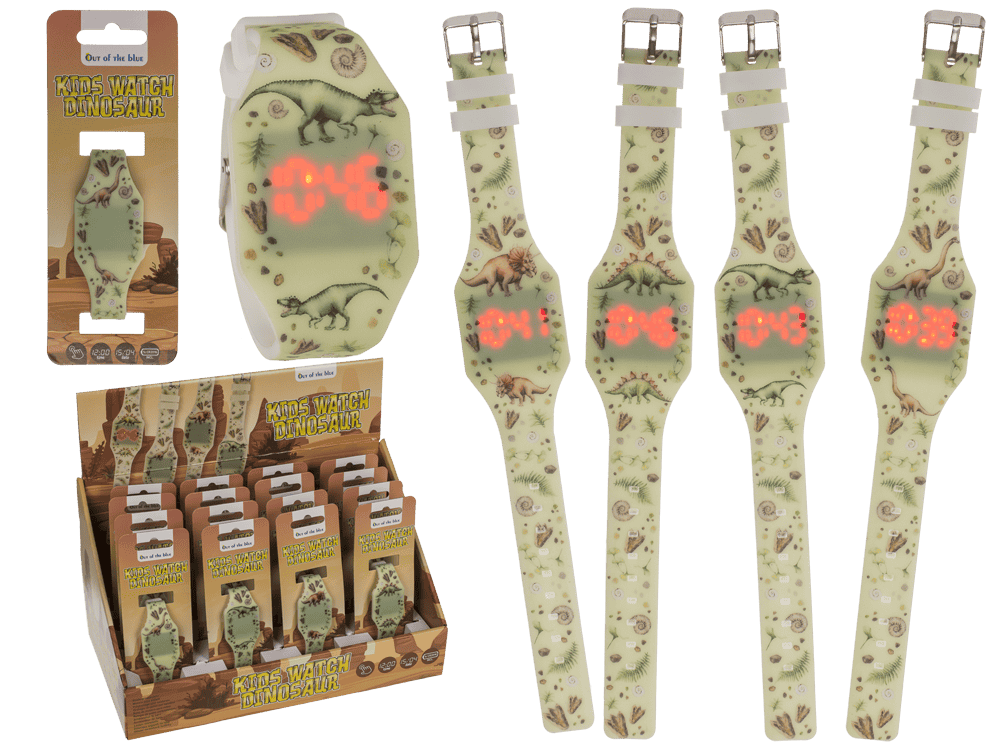 Kids watch, dinosaur, with LED display,