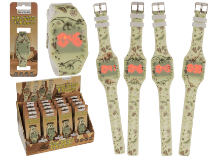Kids watch, dinosaur, with LED display,
