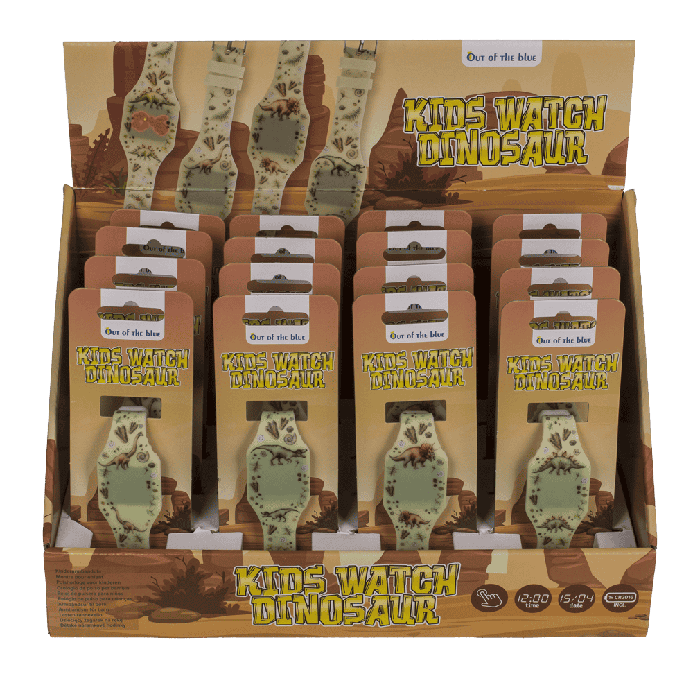 Kids watch, dinosaur, with LED display,