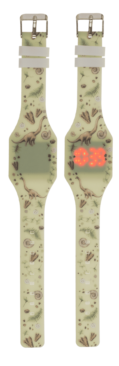 Kids watch, dinosaur, with LED display,