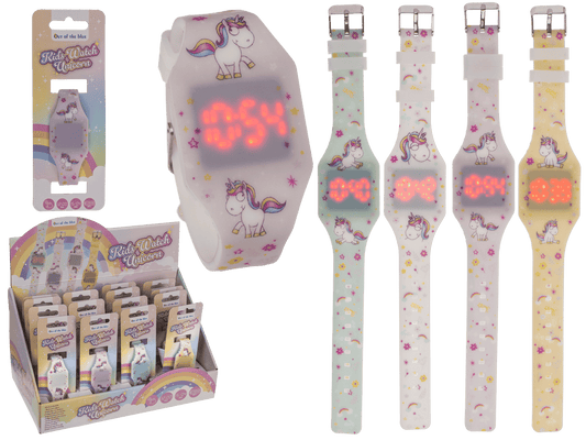 Kids watch, unicorn, with LED display,