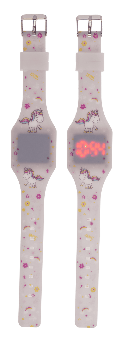 Kids watch, unicorn, with LED display,