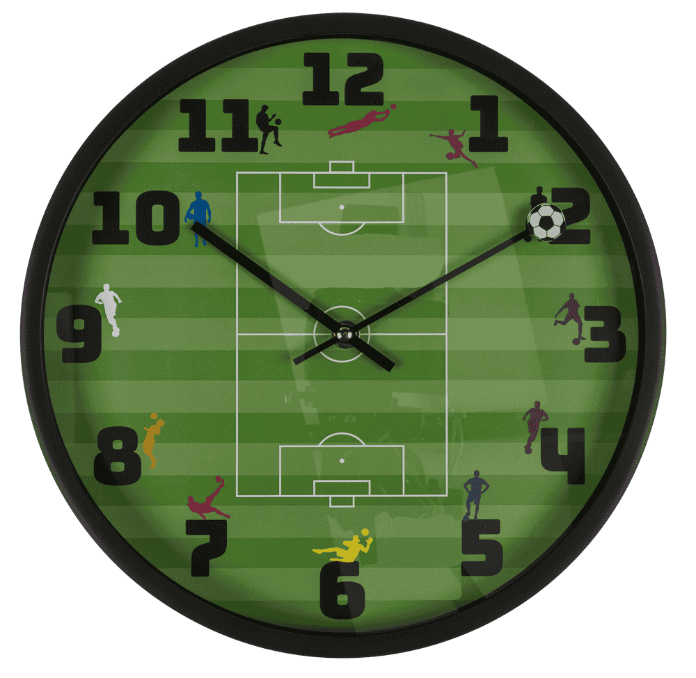 Wall clock, Football, 30 x 30 x 4,5 cm,
