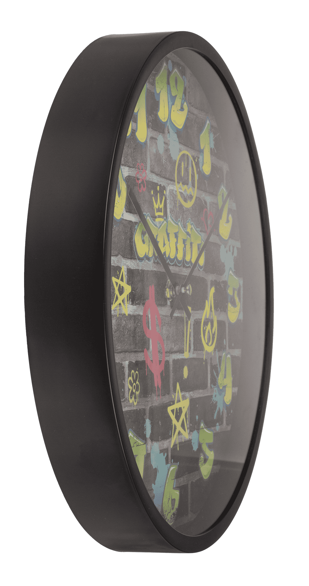 Wall clock, Graffiti, 30 x 30 x 4,5 cm,