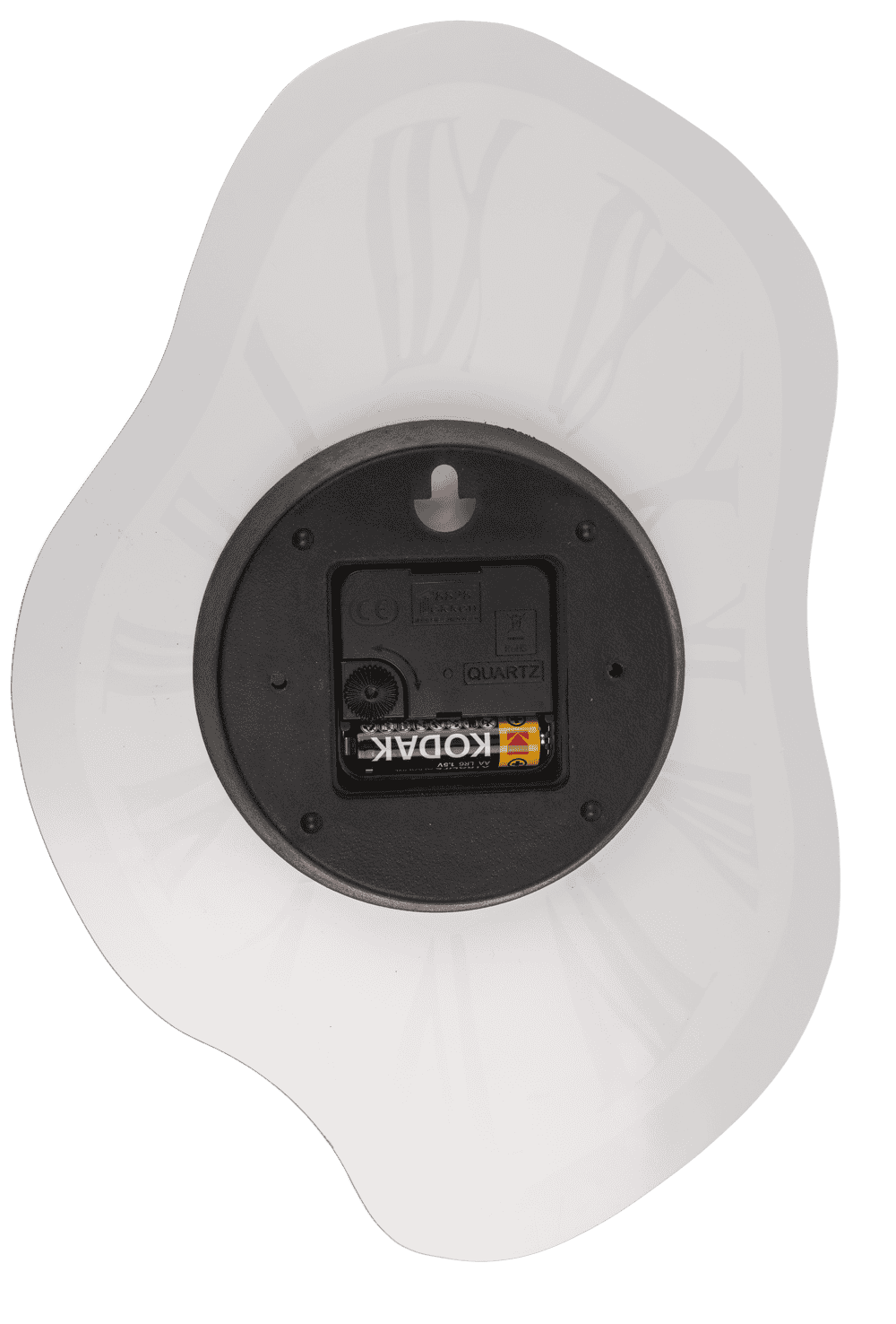 Glas wall clock, Melting Time, 22 x 33 x 4 cm,