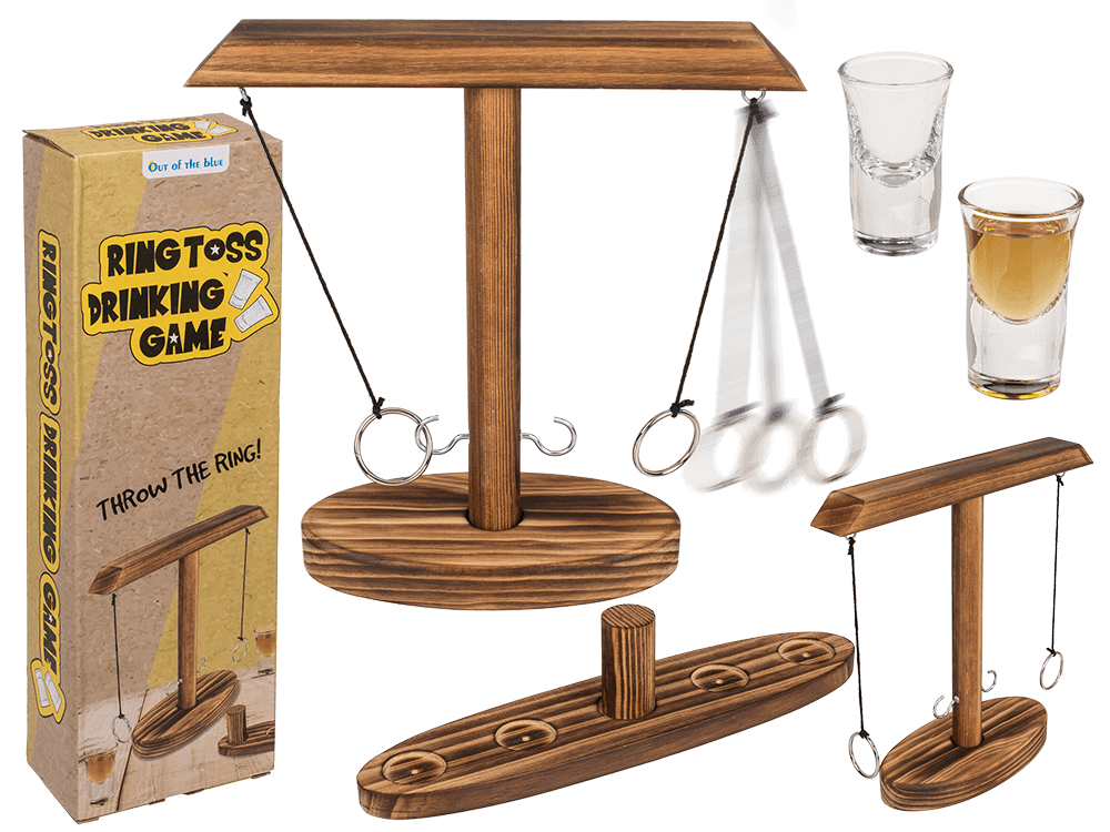 Wooden Ring Toss Drinking Game,