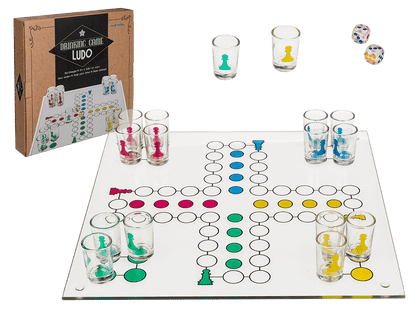Ludo Drinking Game  with 16 glasses & 2 dices,