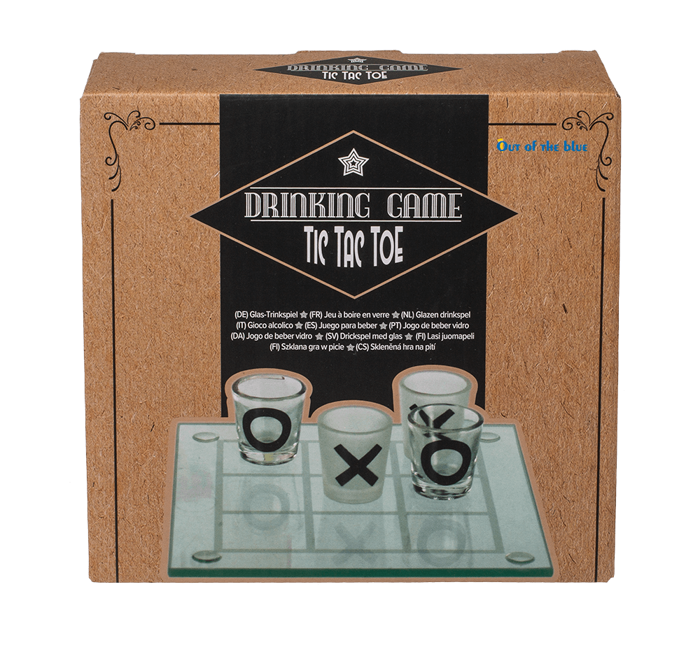 Glass drinking game, Tic Tac Toe with 9 glasses,