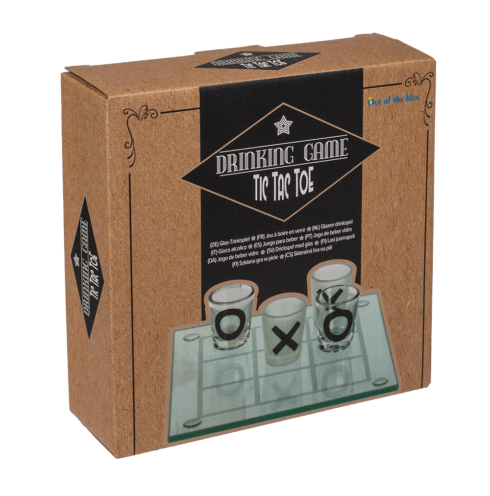 Glass drinking game, Tic Tac Toe with 9 glasses,