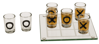 Glass drinking game, Tic Tac Toe with 9 glasses,