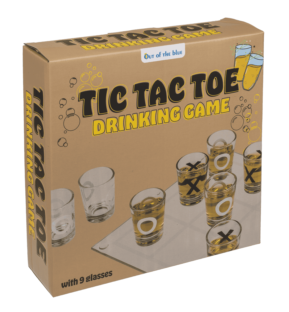 Drinking Game, Tic Tac Toe  with 9 glasses,