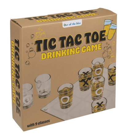 Drinking Game, Tic Tac Toe  with 9 glasses,
