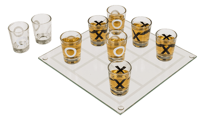 Drinking Game, Tic Tac Toe  with 9 glasses,