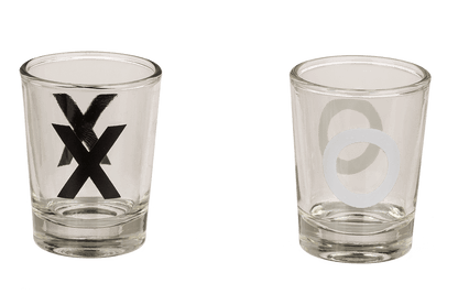 Drinking Game, Tic Tac Toe  with 9 glasses,