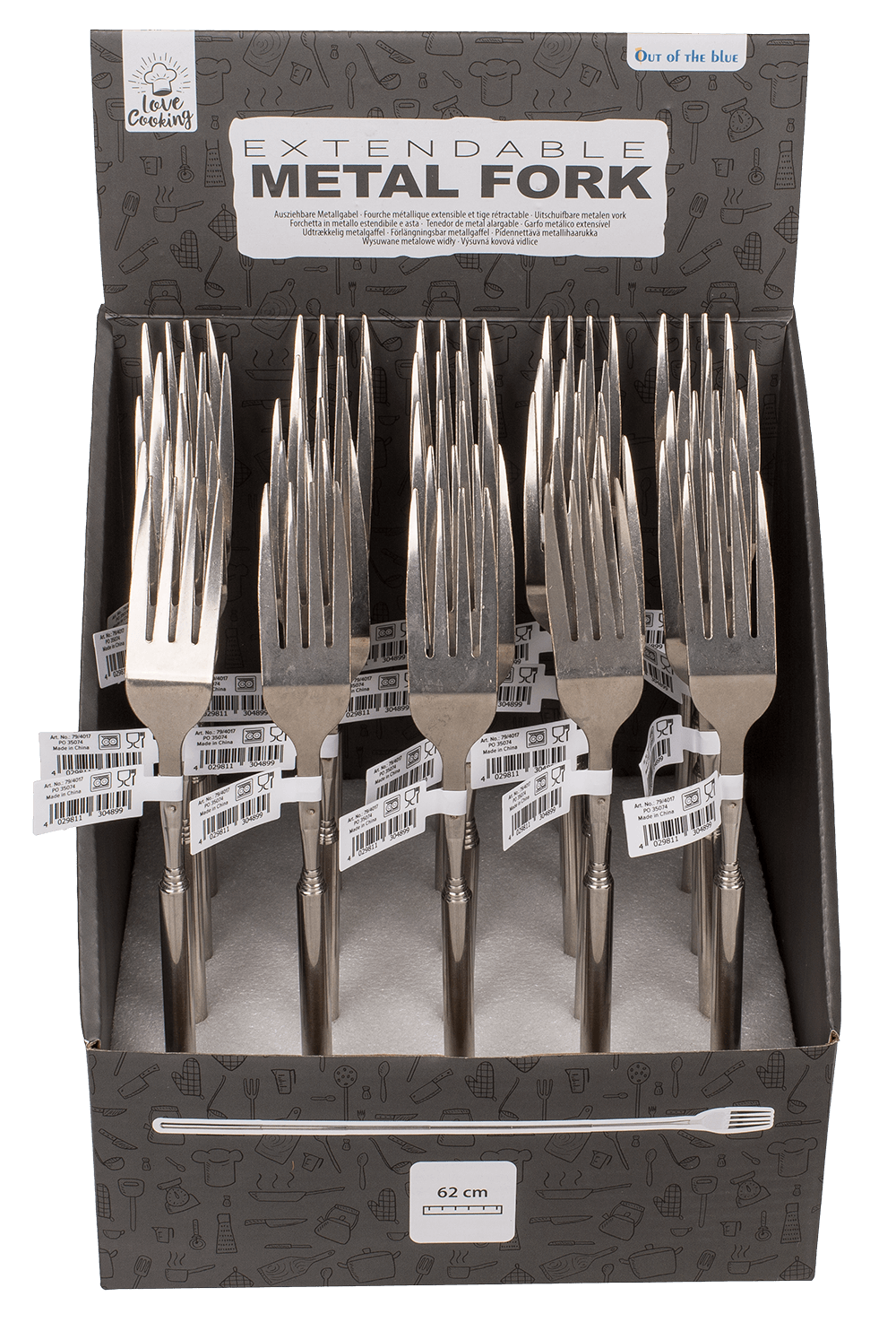 Extendable metal fork, Telescopic Fork,