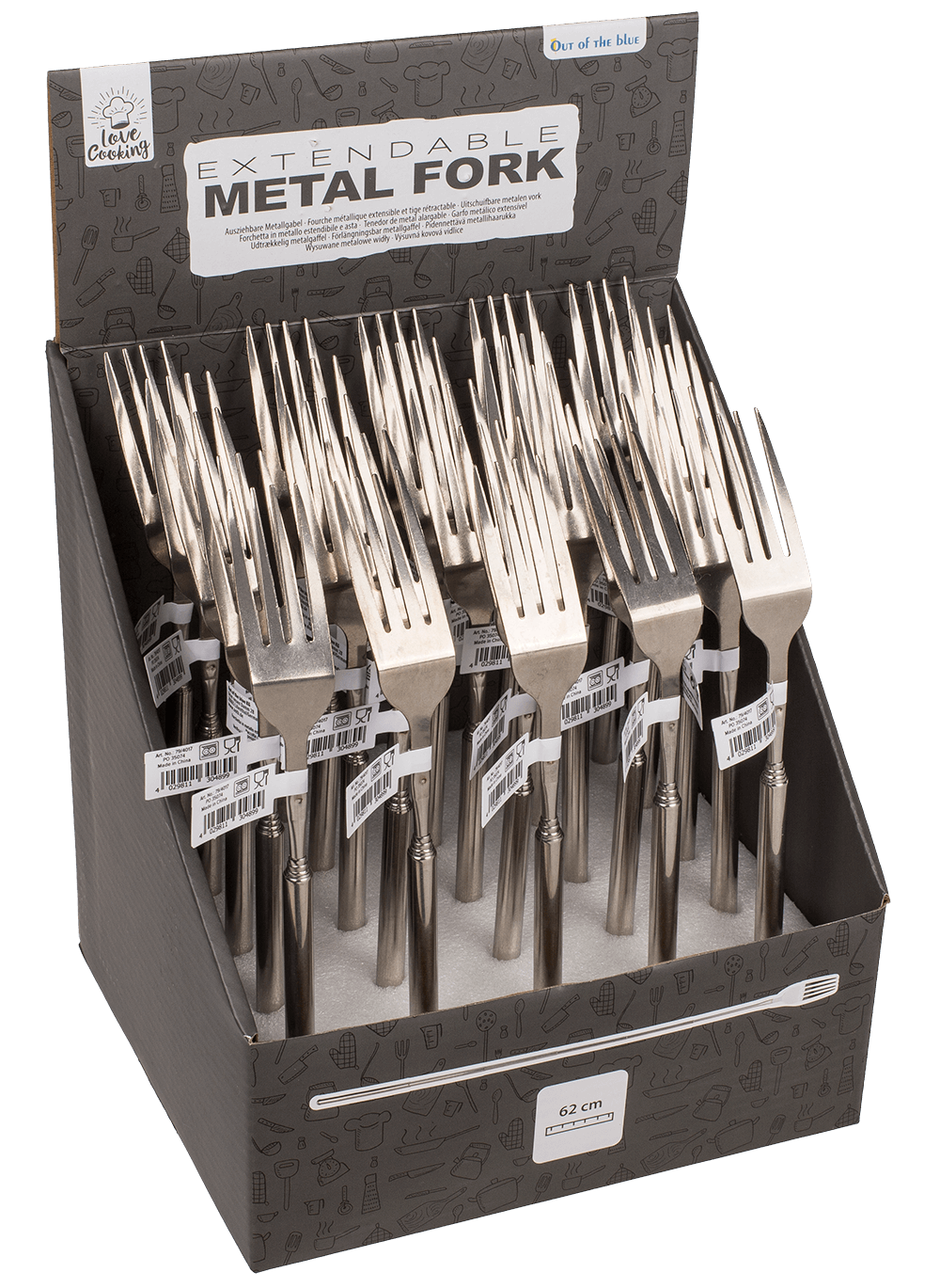 Extendable metal fork, Telescopic Fork,