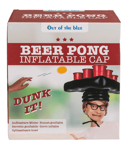 Inflatable cap, beer pong game,