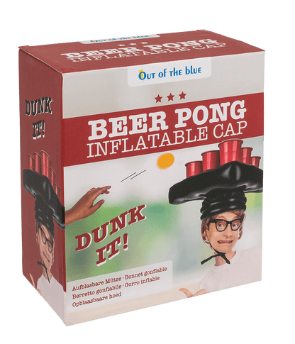 Inflatable cap, beer pong game,