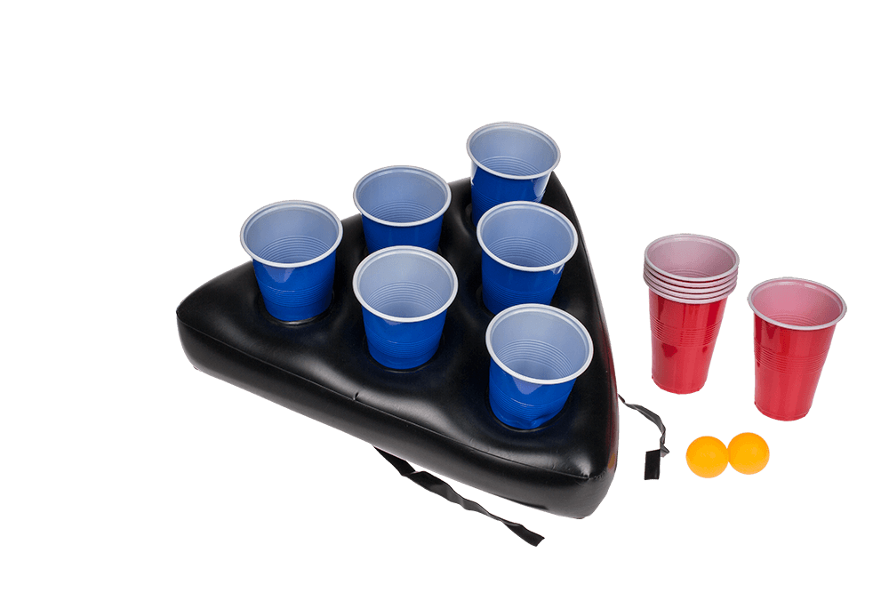 Inflatable cap, beer pong game,