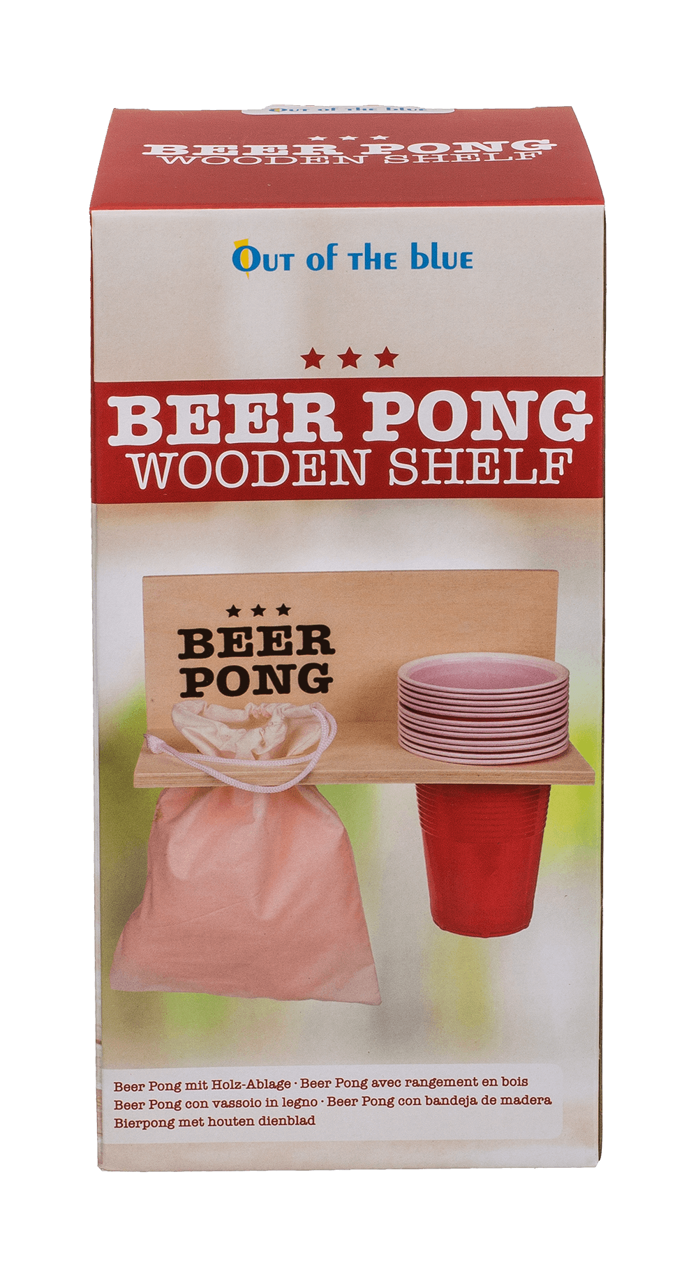 Beer Pong Shelf with 12 cups + 12 balls,