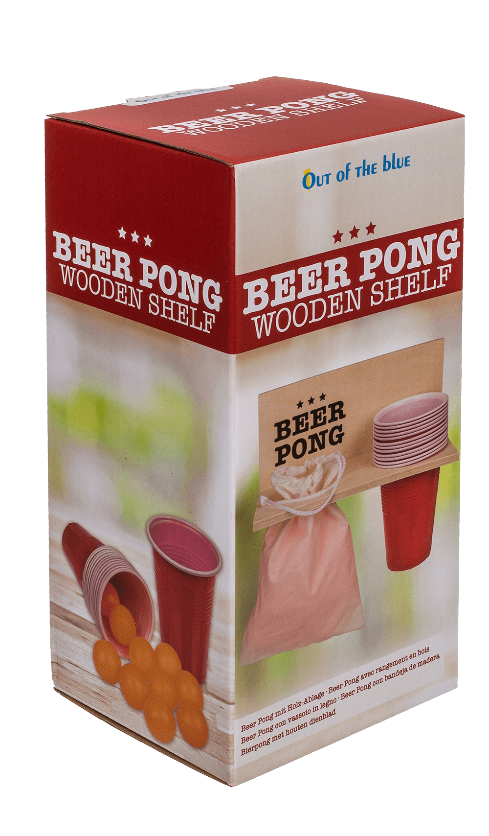 Beer Pong Shelf with 12 cups + 12 balls,