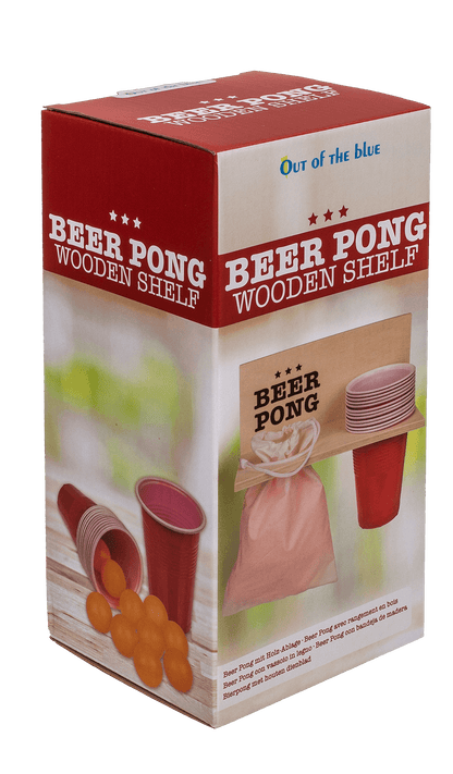 Beer Pong Shelf with 12 cups + 12 balls,