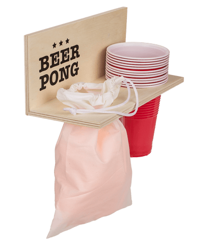 Beer Pong Shelf with 12 cups + 12 balls,