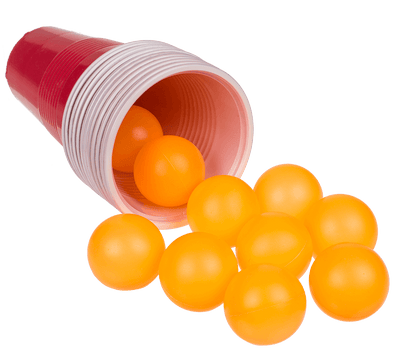 Beer Pong Shelf with 12 cups + 12 balls,