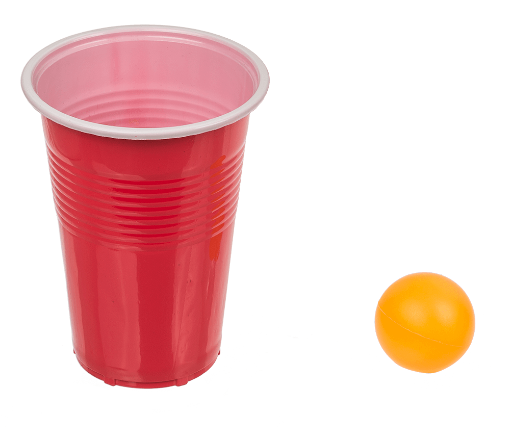 Beer Pong Shelf with 12 cups + 12 balls,