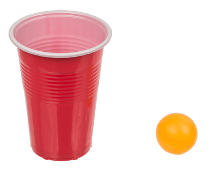 Beer Pong Shelf with 12 cups + 12 balls,