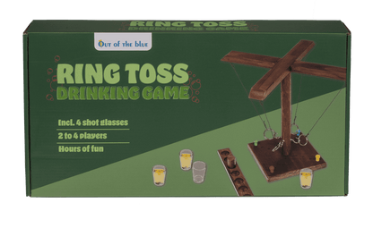 Wooden Ring Toss Drinking Game, Height: 32,5 cm,