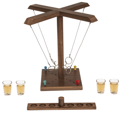 Wooden Ring Toss Drinking Game, Height: 32,5 cm,