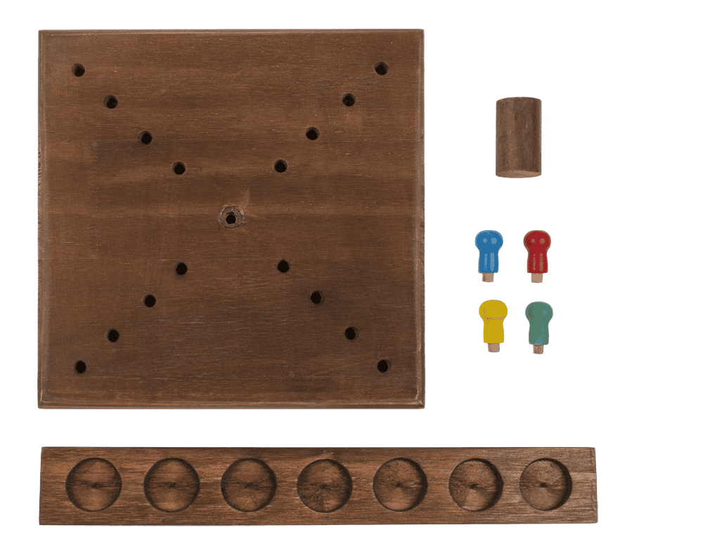 Wooden Ring Toss Drinking Game, Height: 32,5 cm,