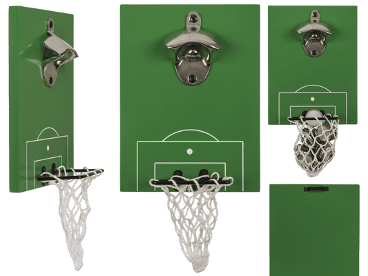 Metal bottle opener, Football pitch with goal,