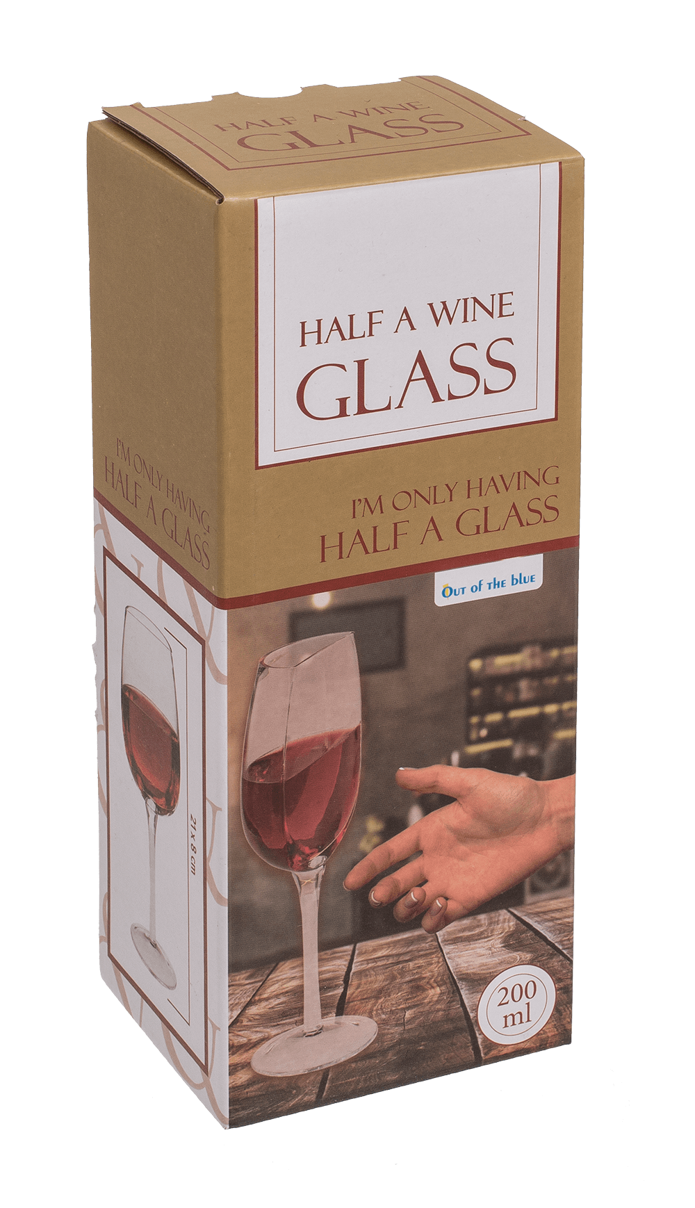 Half a Wine Glass, approx. 21 x 8 cm,