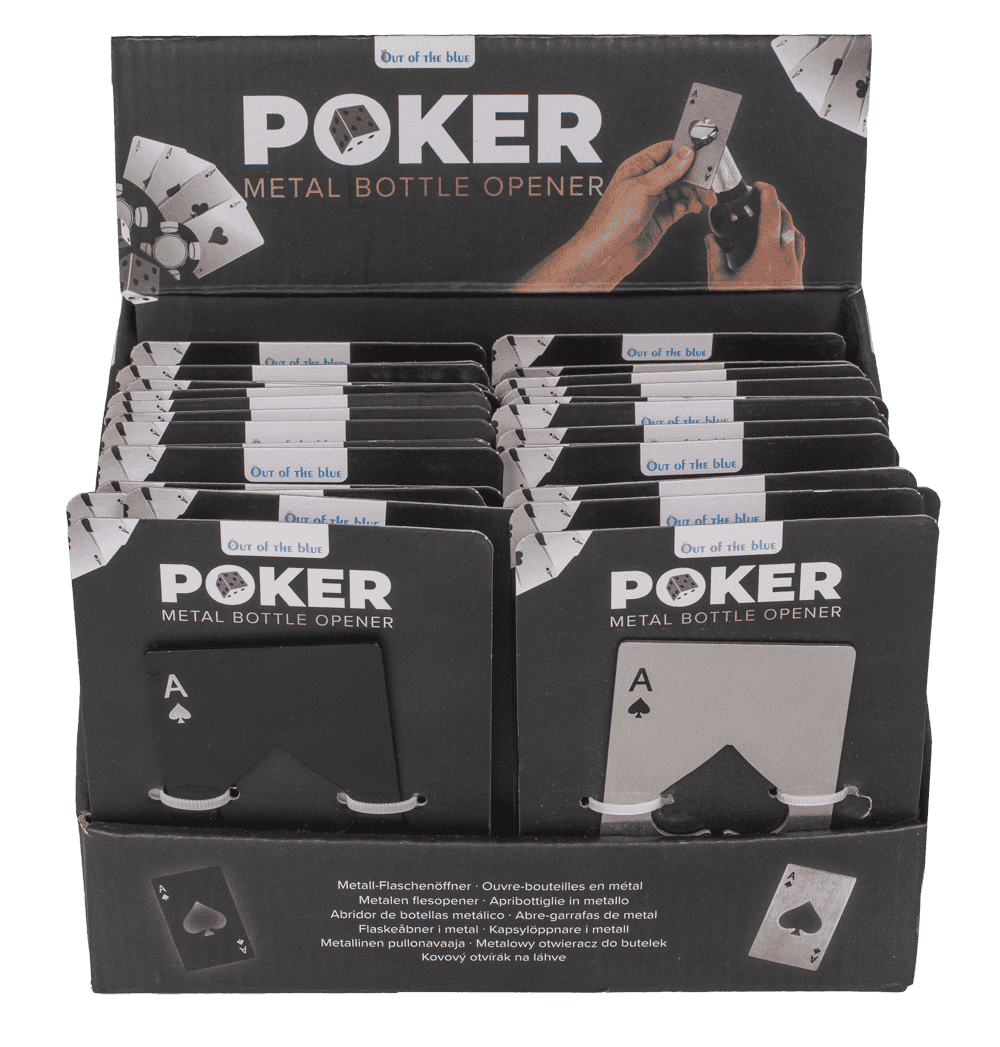Metal bottle opener, Poker,