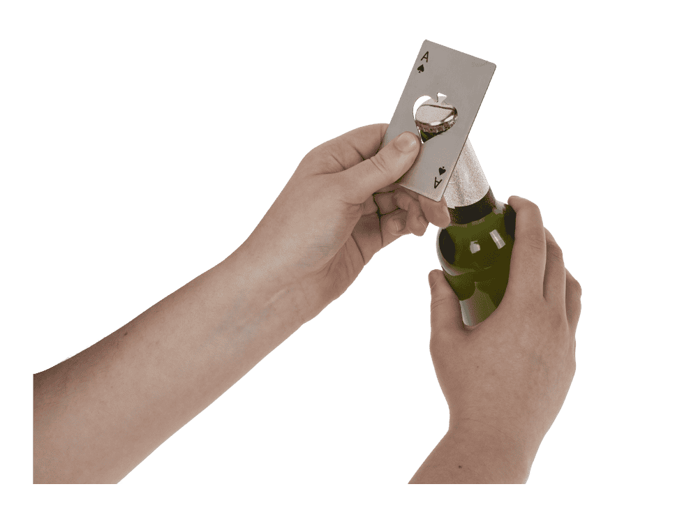 Metal bottle opener, Poker,