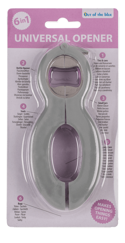 Universal Opener, 6 in 1, grey/pink,