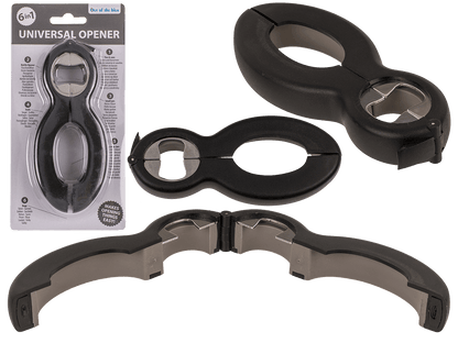 Universal Opener, 6 in 1, black/grey,