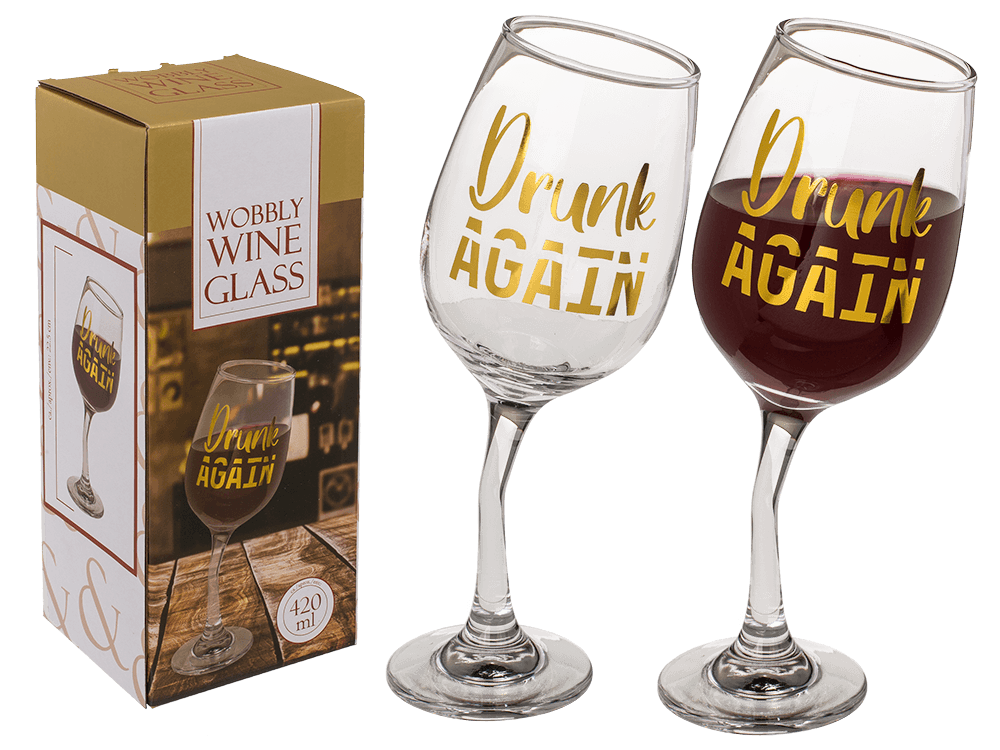 Wobbly wine glass II, for ca. 420 ml.