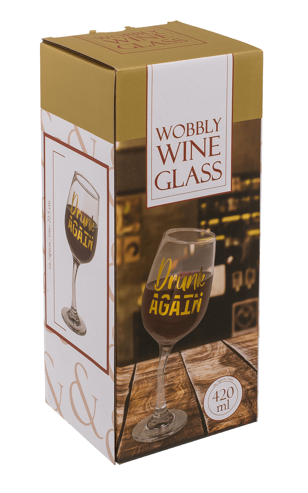 Wobbly wine glass II, for ca. 420 ml.