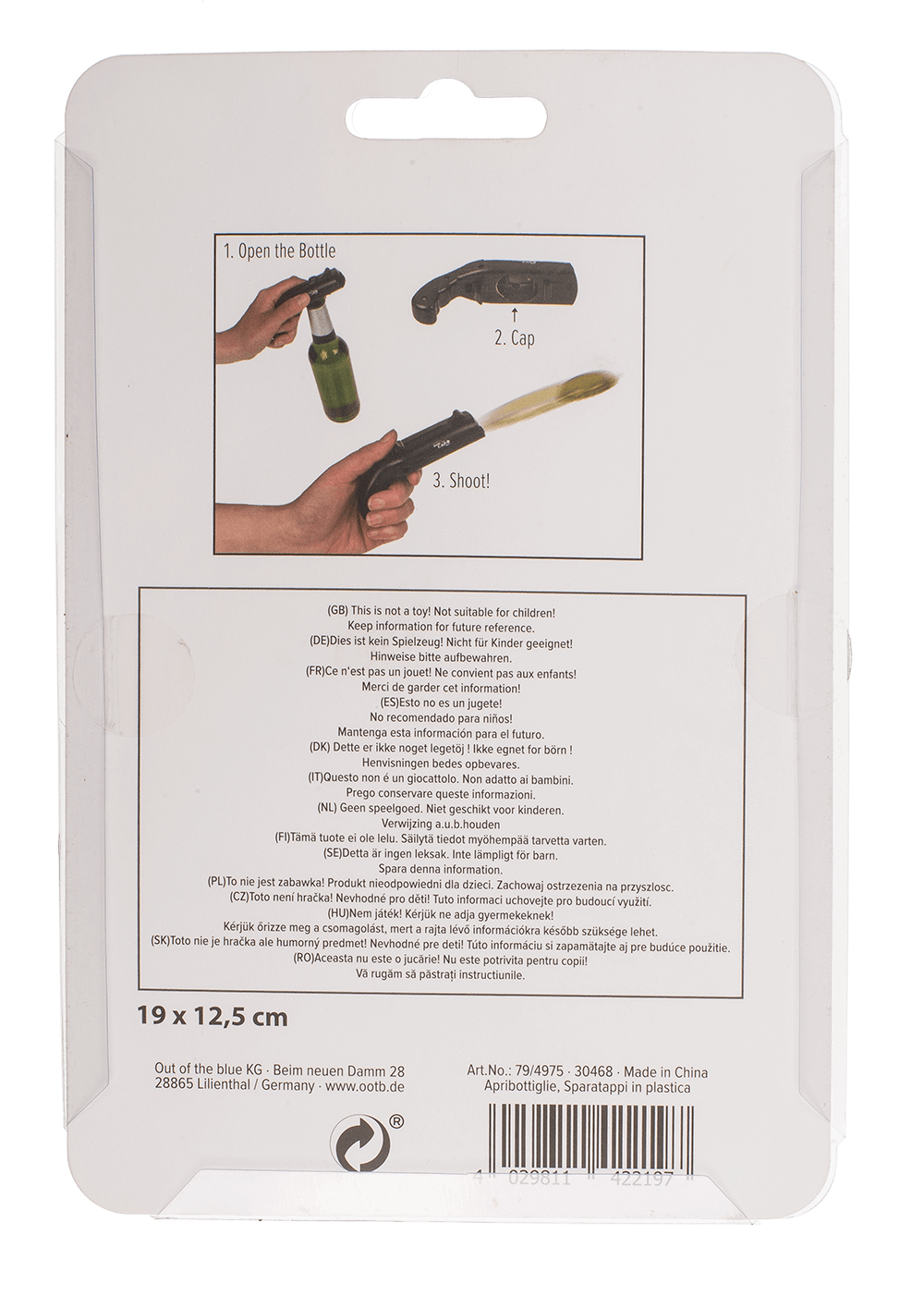 Plastic bottle opener, Bottle Cap Gun,