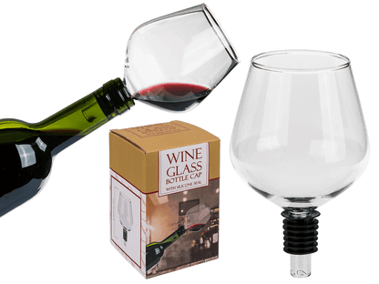 Glass bottle cap with silicone seal, Wine Glass,