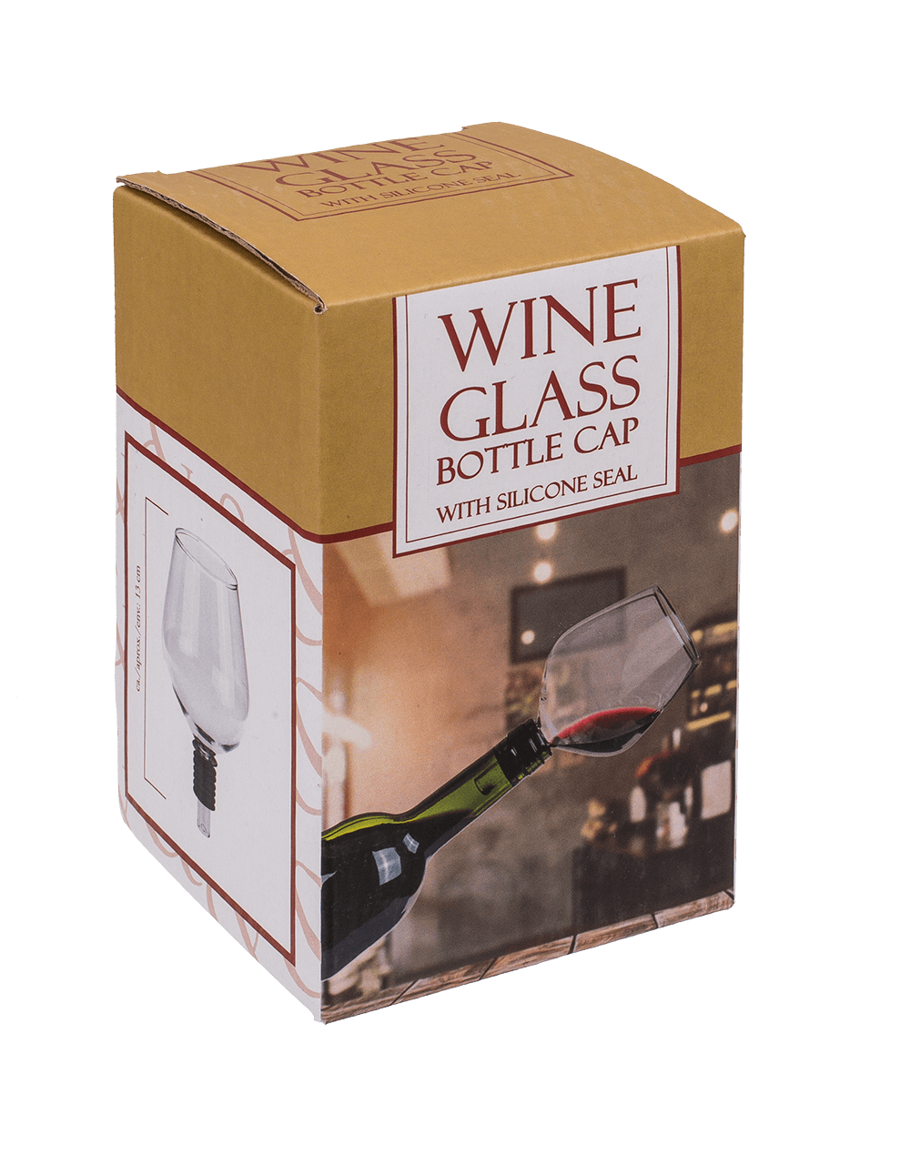 Glass bottle cap with silicone seal, Wine Glass,