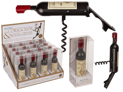 Corkscrew & Bottle opener, Wine Bottle,