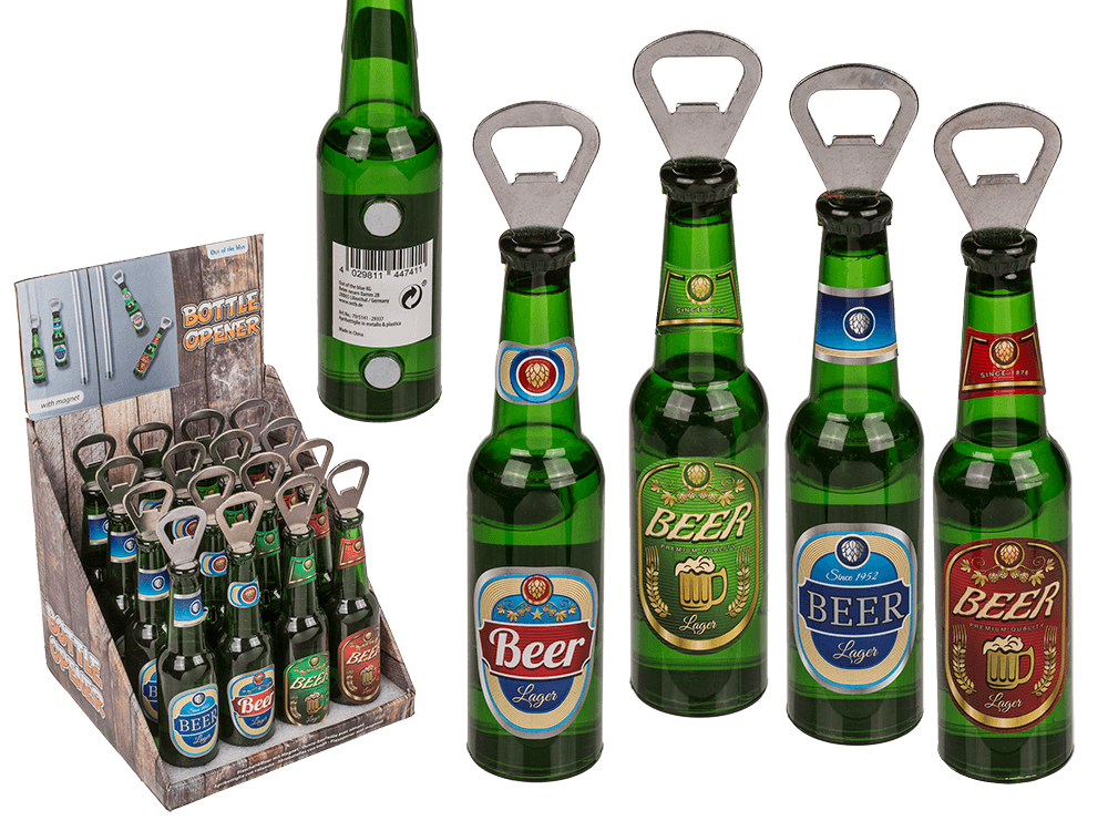 Metal bottle opener with magnet, Beer bottle,