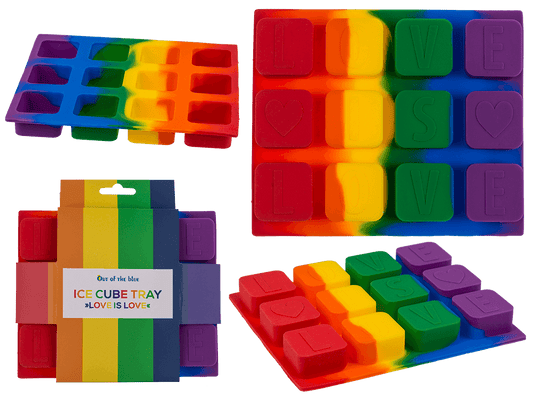 Silicone ice cube tray, Love is Love,