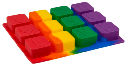 Silicone ice cube tray, Love is Love,