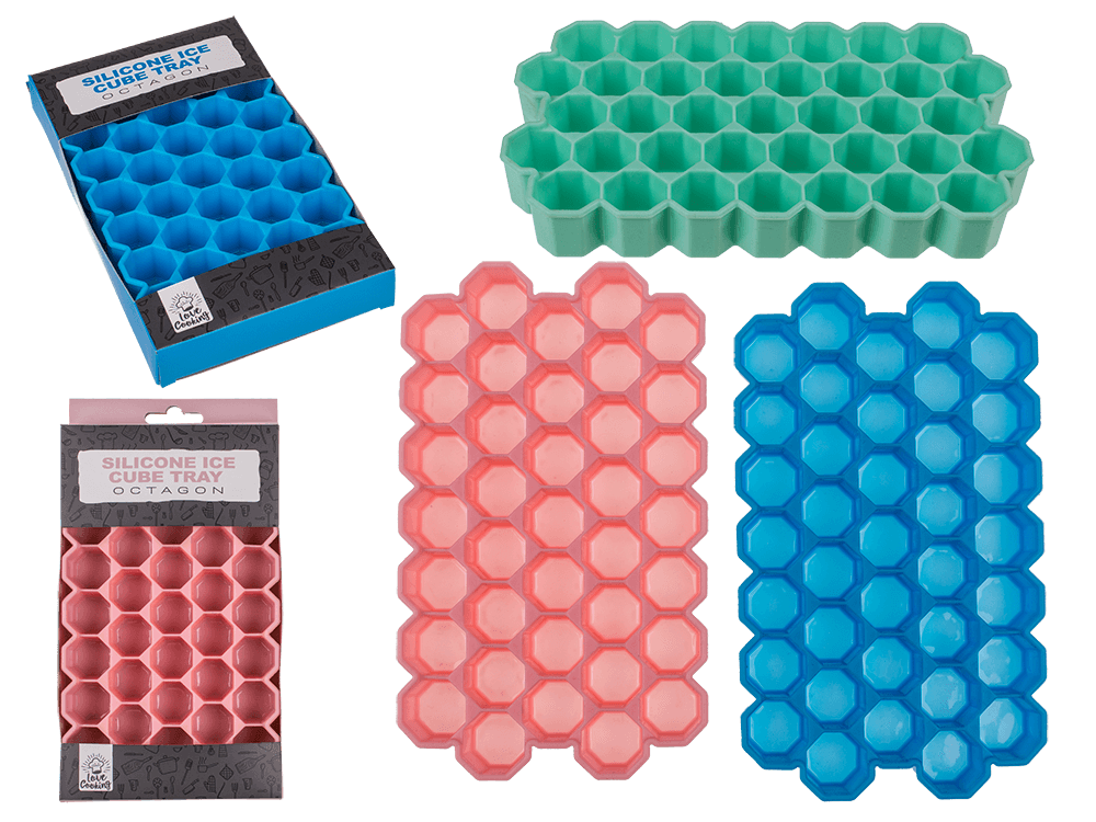 Silicone ice cube tray, Octagon,